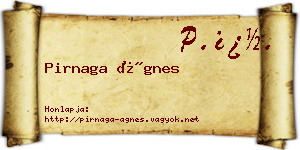 Pirnaga Ágnes névjegykártya